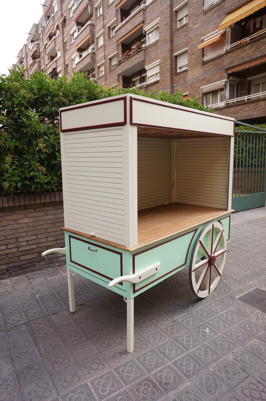 carro puesto venta ambulante madera metacrilato (210eu.) 1u